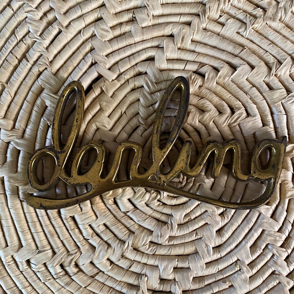 Brass 'darling' Script Accent Wall Decor - Vintage-Inspired